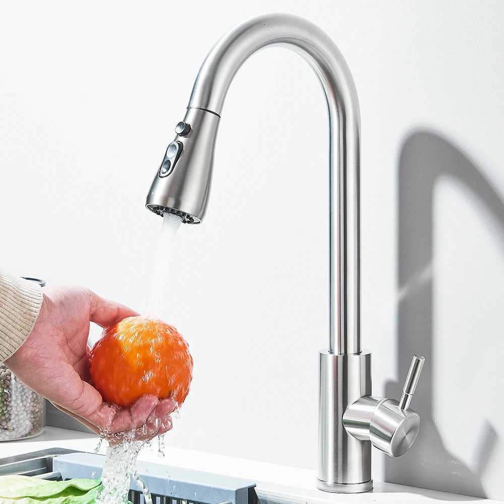Kitchen Faucet Bed Nickel Hot and Cold Water Faucet Kitchen Sink Faucet Pl-out Sprayer For Kitchen Sink Faucet Y251104