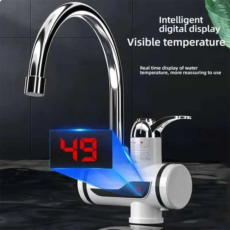 Electric Hot Cold Mixer Tap Instant Heating Faucet 360 Degree Rotation Fast Heating Tap Digital Kitchen Bathro Supplies Y251104
