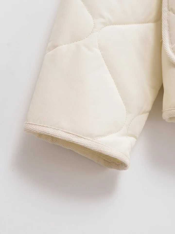 UNIZERA2025 autumn new womens casual fashion simple loose pocket waterproof round neck long sleeve button cotton jacket J251104