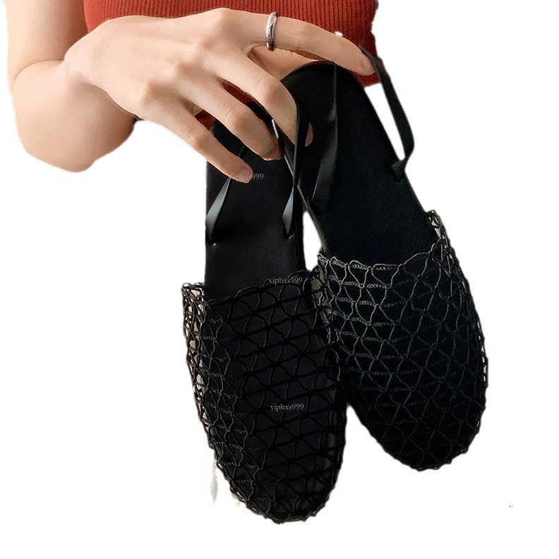 New Designer Sandals With Free Shipping Sheepskin Version Baotou Back Strap Fishing Net Flat Sole Sandals Roman Shoes Summer Out Comfortable Beach Hal