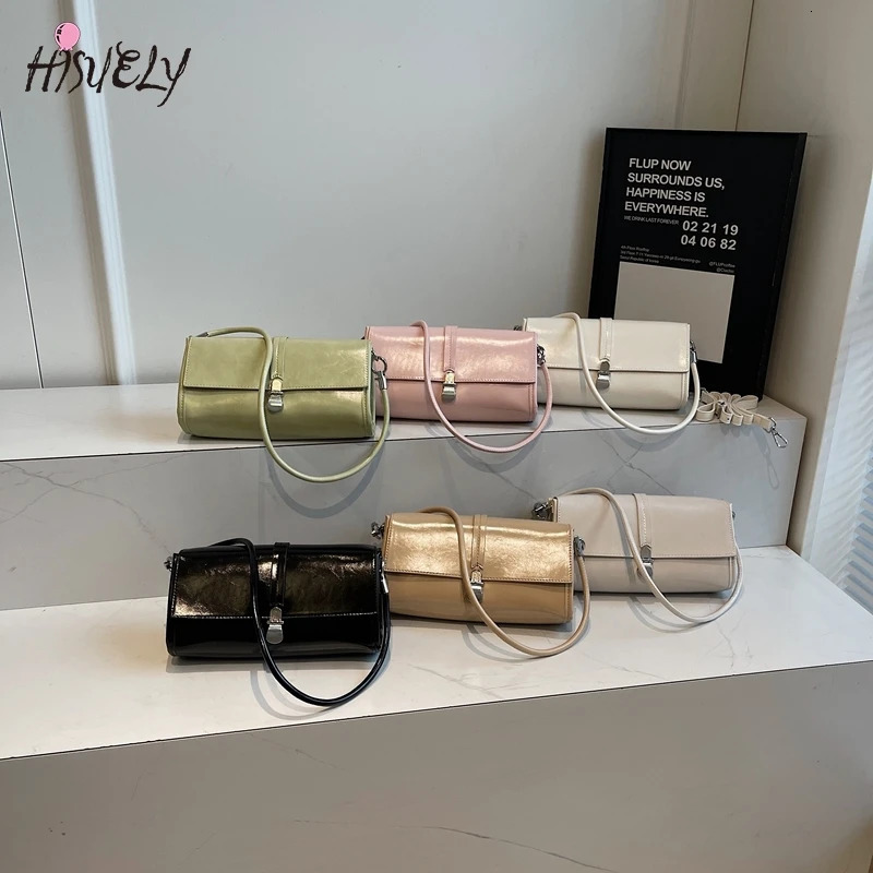 Mini solid color zipper PU leather shoulder bag for women Y2K casual cross body bag for women travel handbags and wallets 250402