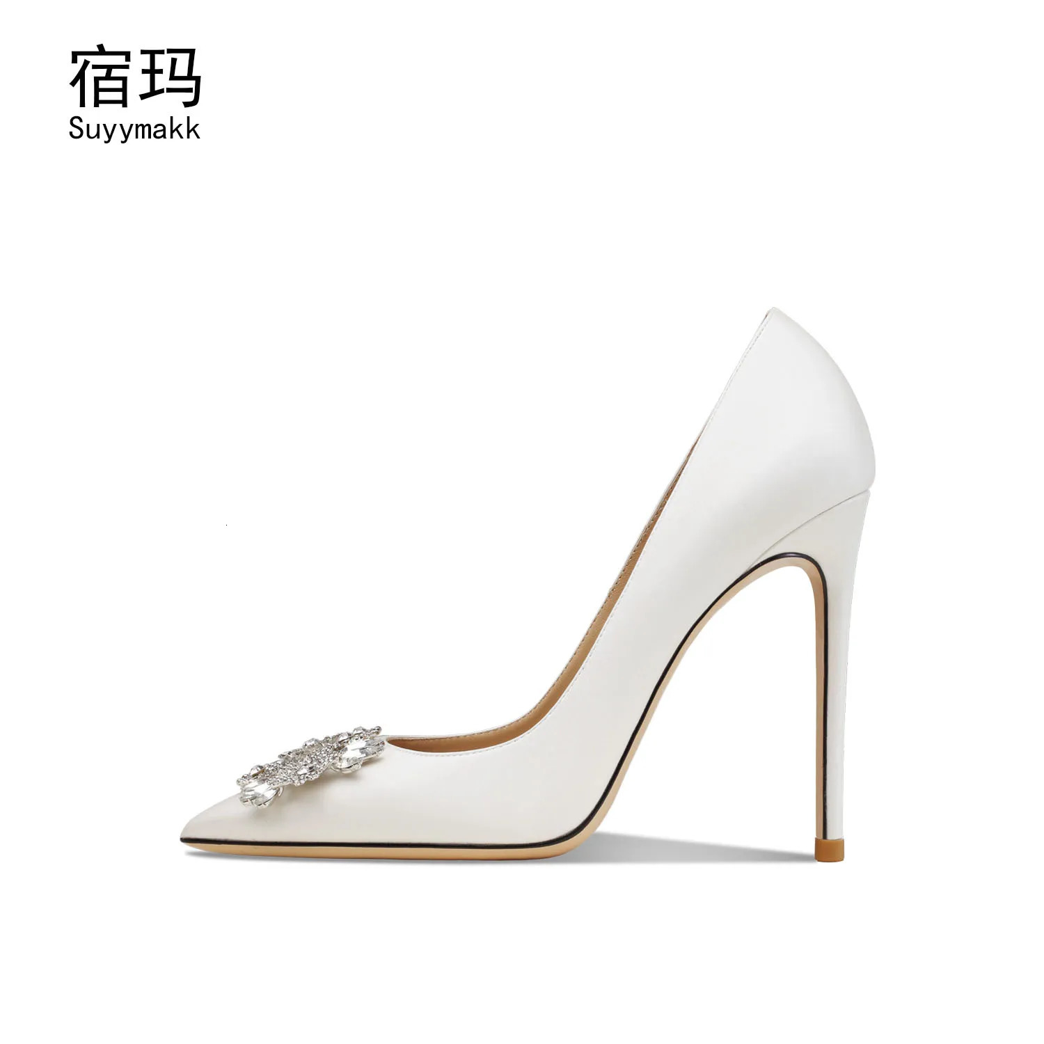 Woman shoes Pumps Pointed toe Party High Heels White Wedding Shoes Rhinestone elegan Womens Shoes Bridal Shoes Women 251103