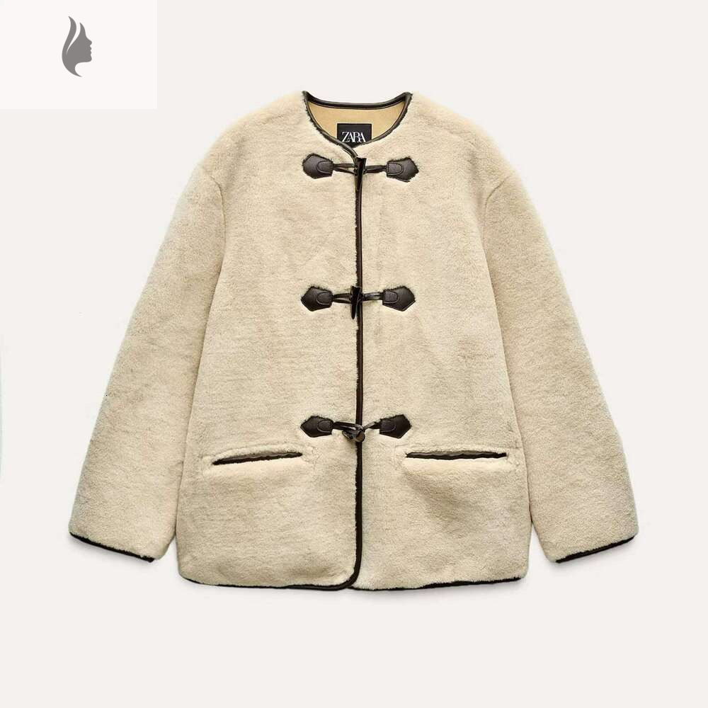 hoodie hoodie autumn new women's casual fashion slim fit commuting versatile design with rope knot decoration fur coat jacket jacket