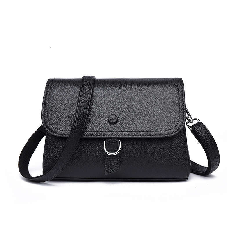 Fashionable small square baotou layer cowhide light luxury high-end genuine leather women's simple and versatile crossbody shoulder bag