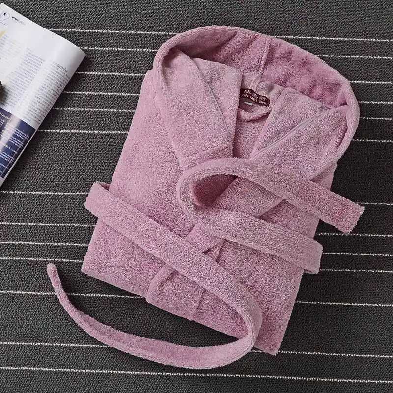 Bathrobe Women Warm Cotton Winter Black Bathrobe Towel fleece Kimono Bath Robe Bridesmaid Dressing Gown Wedding gift Christmas C251104