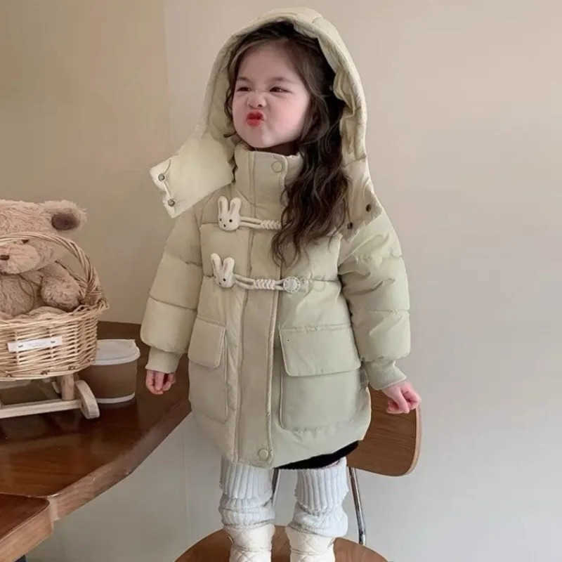 Sanrio 2025 Winter Fleece-Lined Thickened Cotton Coat for Toddler Kids Girls Stylish Warm Outdoor Jacket with Hood H251104