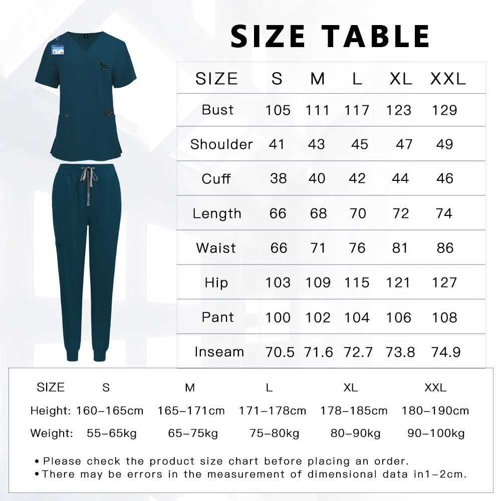 Women Jogger Suit Hospital Medical Nurse Uniforms Pharmacy Healthcare Work Wear Surgical Scrubs Sets Clinical Accessories Unisex W251104