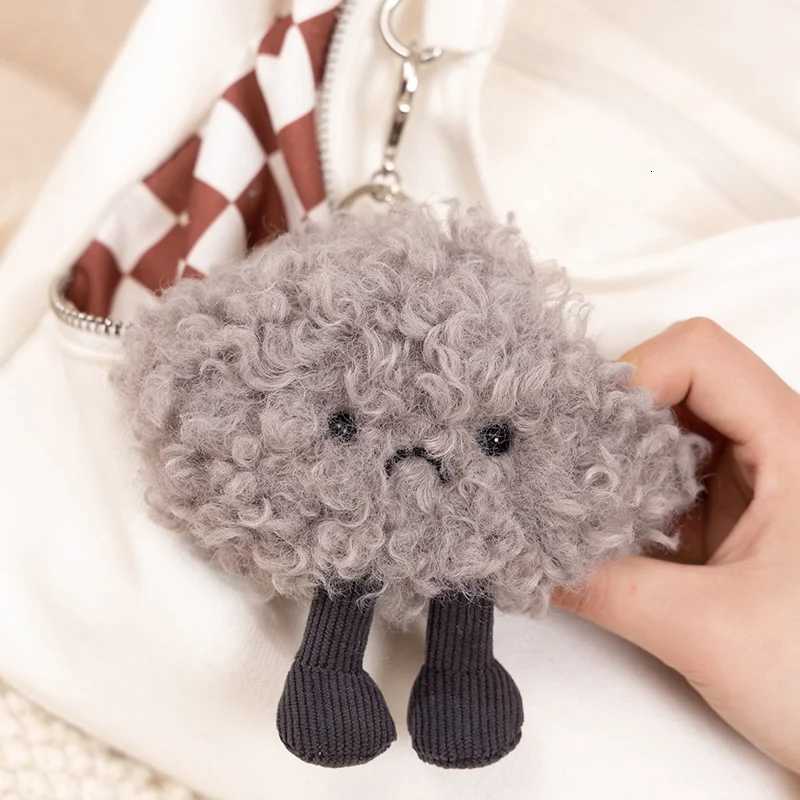 12cm Kawaii Dark Cloud Plush Keychain Cute Plush Toy Keyring Lovely Bag Pendant Backpack Hanging Decoration For Girls Gifts X251104