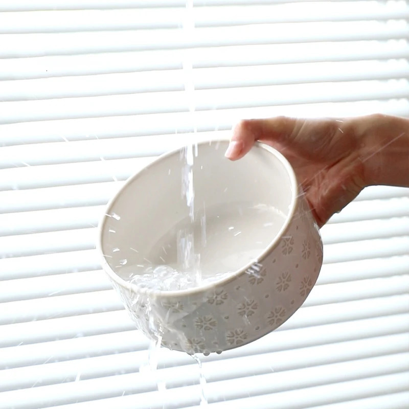 Ceramic Dog Bowl Set with Wooden Stand 1200ml 1800ml Anti Slip Pet Feeder for Medium Large Dogs Elevated Double Food Water Dish 251103