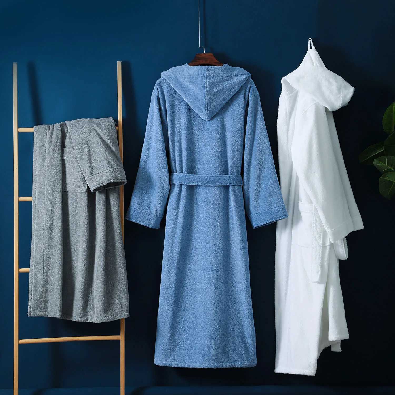 Bathrobe Man Extra Long 100 Cotton Male Thick Towel Fleece Dressing Gown Mens Bathrobe Winter Robe Plus Size XXL Robe Pajamas C251104