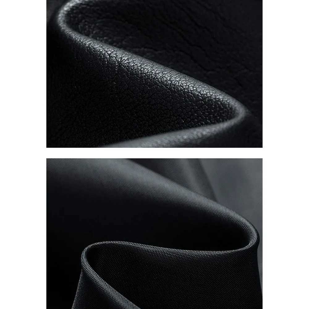 PU Jacket Men Fashion Leather Jacket Slim Fit Stand Collar Male Antiwind Motorcycle Lapel Diagonal Zipper Men Coat J251103