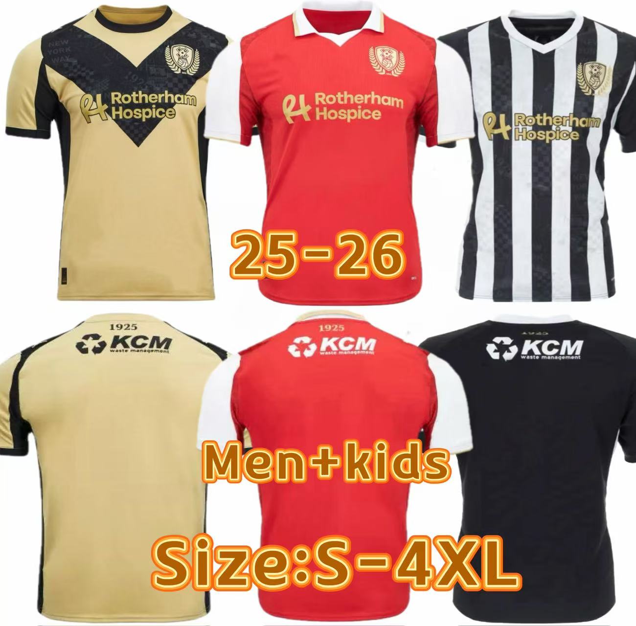 25 26 Rotherham United soccer jerseys 2025 2026 BECCHIO REVELL Centenary Home Away Third Kits football shirts men sets uniform men and the kids kit home and away jersey