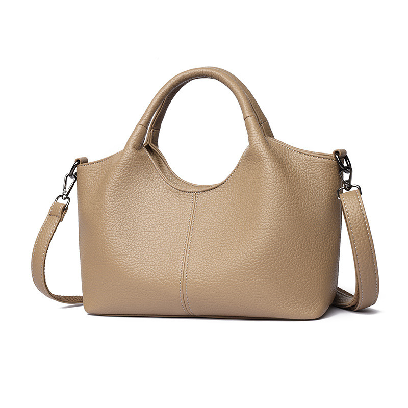 Cross-Border Foreign Trade Textured Soft Leather Women's Handbag 2025 New Lightweight Commuter Large Capacity Single Shoulder Crossbody Bag Trend
