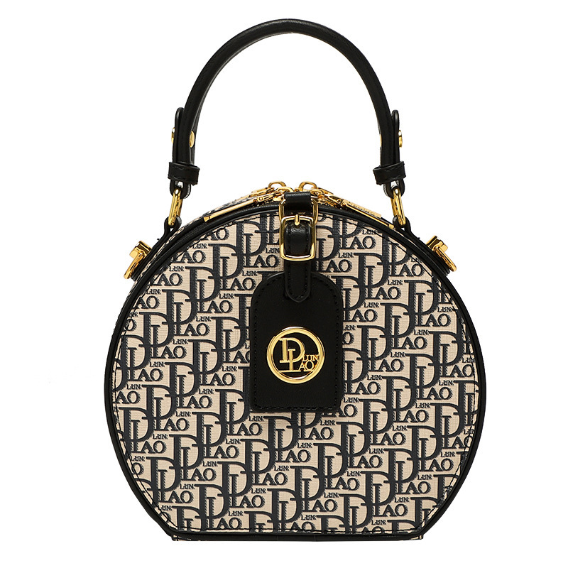 Our Brand S Product Women S New Fashionable And Trendy Brand Embroidered Small Round Bag Casual Single Shoulder Crossbody Bag Shoulder Bags