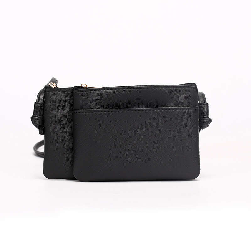 New leather square solid color crossbody simple coin purse pu small student shoulder bag