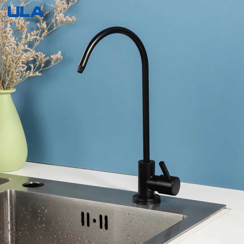 A 1/4Kitchen Filtered Faucet Stainless Steel Direct ifier Direct Drinking Tap Single Cold Water Sink Faucet Black/Bed Y251104