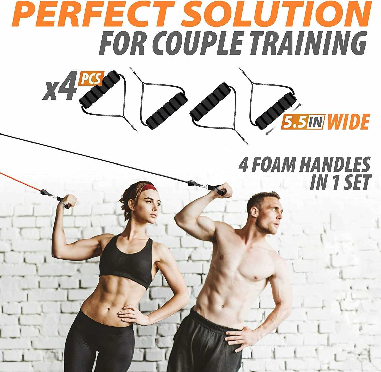 360lbs fitness exercise resistance band set elastic tube pull rope yoga band training fitness equipment Y250403