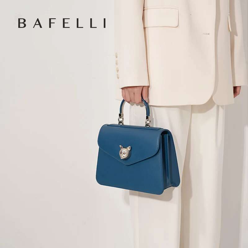 2024 BAFELLI CAT Women's NEW FASHION HANDBAG LADY STYLISH BUSINESS FEMALE LEATHER BRAND CASUAL SHOULDER PURSE