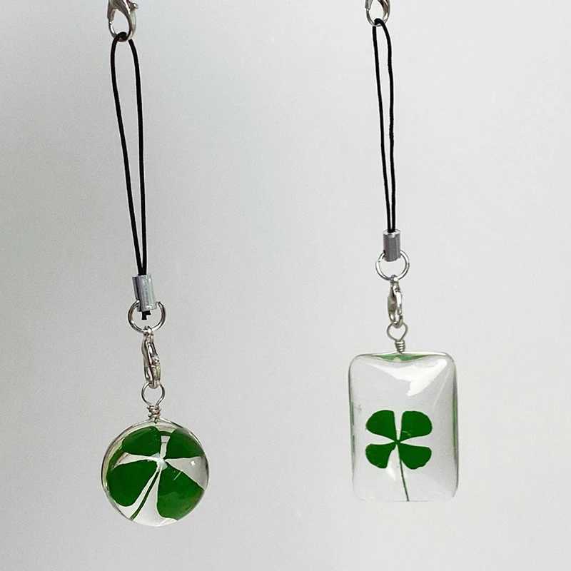 Green Lucky Keychain Lucky Phone Lanyard Glass Pendant Keyring AccESSories GiftsW251103