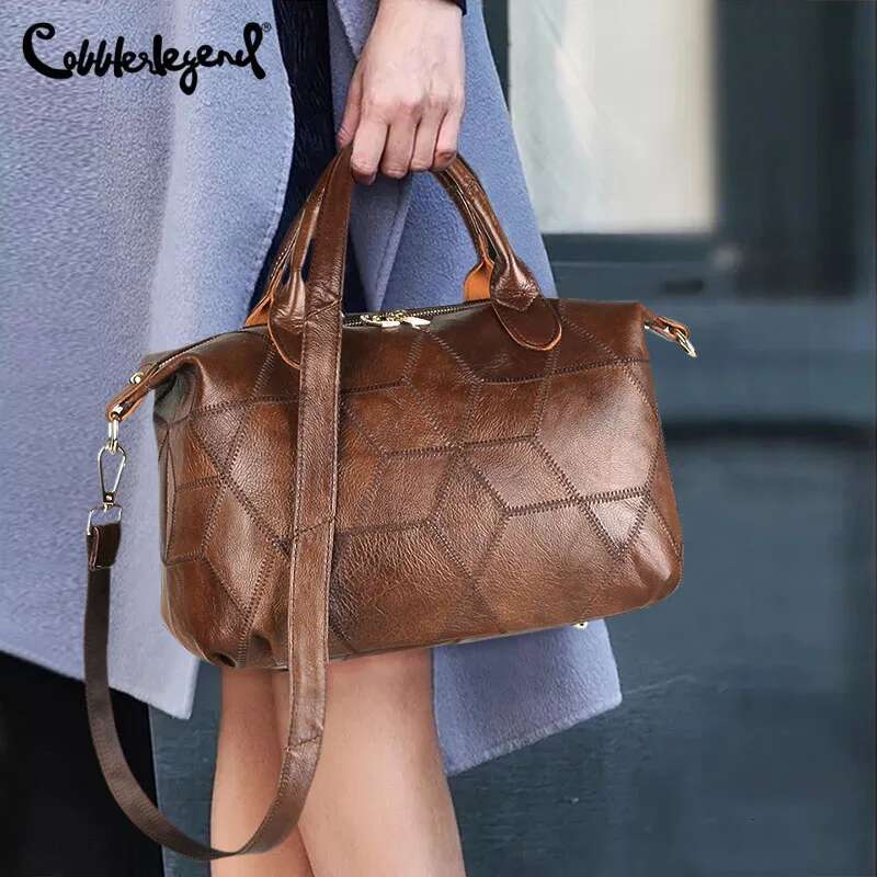 Cobbler Legend Top Handle Handbag Women Retro Cow Leather Sg Bags Detachable Shoulder Strap