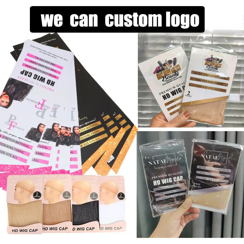 Wholesale 10Pack Invisible HD Wig Cap For Lace Front Wig Transparent Wig Cap Black White Brown Beige Stocking Wig Caps For Women 250403