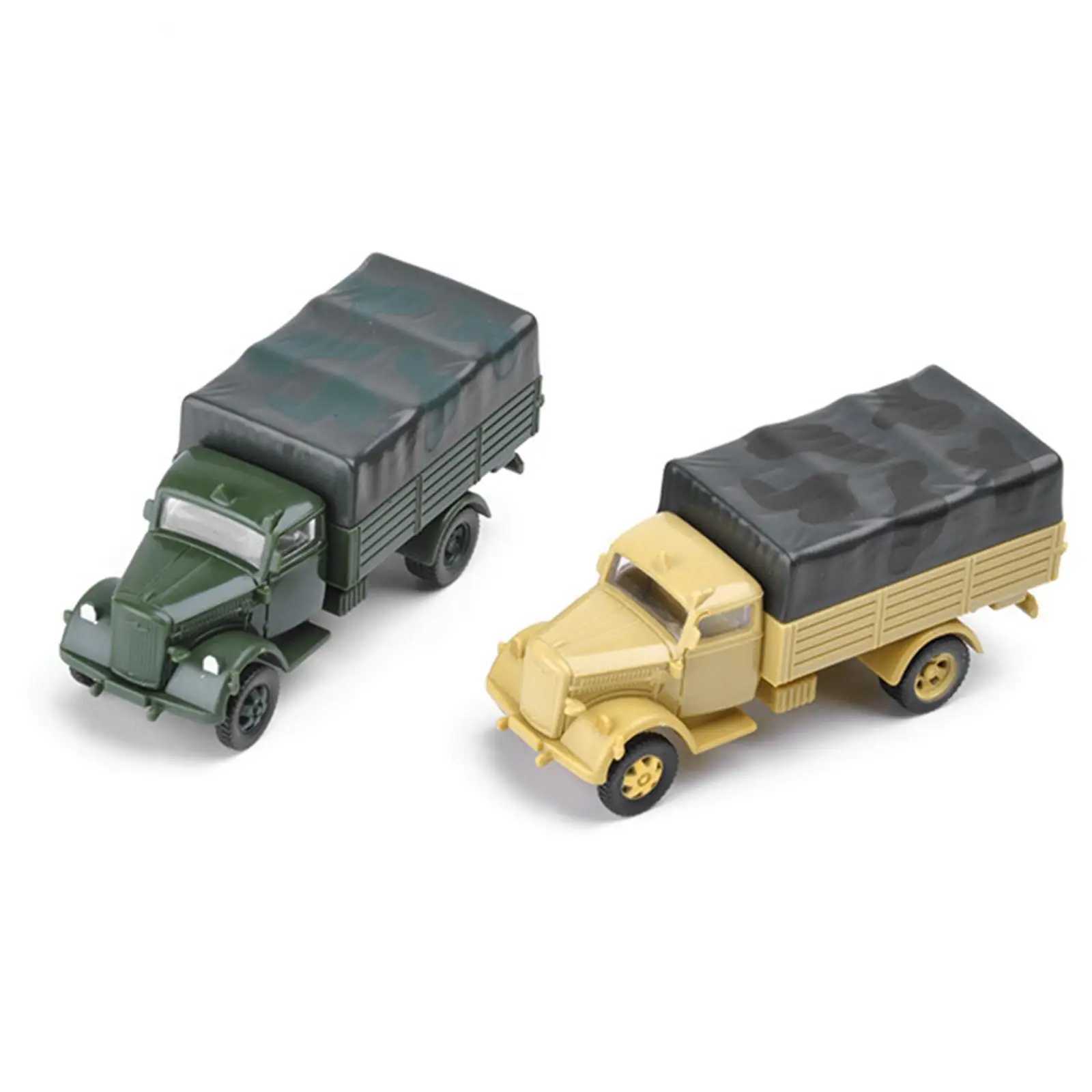 Set of 2 172 4D Assemble Truck Armored Vehicle Building Collectibles C251104