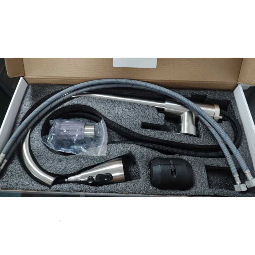 Hot Cold Taps Kitchen Faucets 304 stainless steel Pl Out Kitchen Sink Water Tap Deck Mounted Mixer Stream Sprayer Y251104