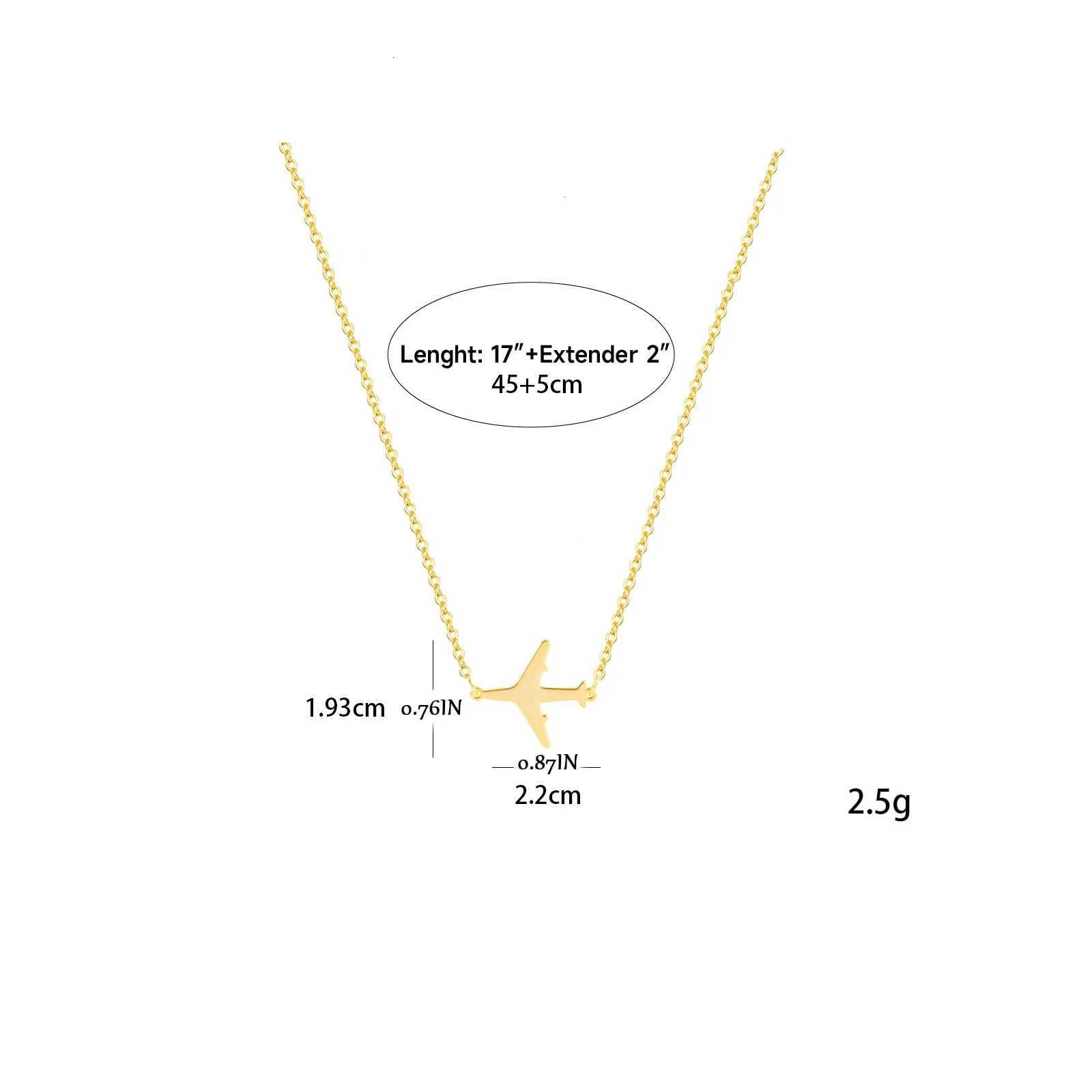 Elegant Stainless Steel Airplane Pendant Necklace - Fade-Resistant Sleek Hollow Design For MenXJ251104