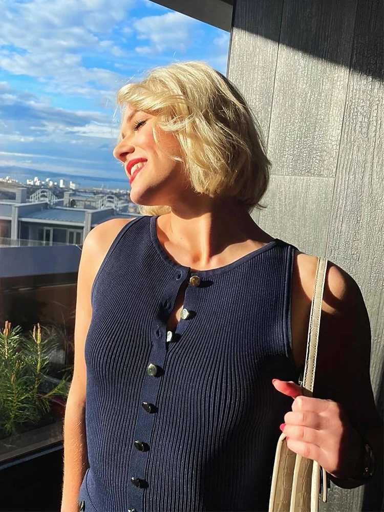 Womens Knit Cardigan Dress 2025 Summer Elegant Lady Long Dresses Solid Single Breasted Slveless Bodycon Female Vestidos X250403