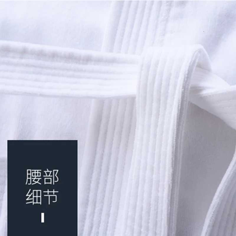 Bathrobe Men White 100 Cotton Mens Robe Couples Nightgown Thickened Kimono Men Towel Fleece Pajamas Home Wear Bath Robe C251104