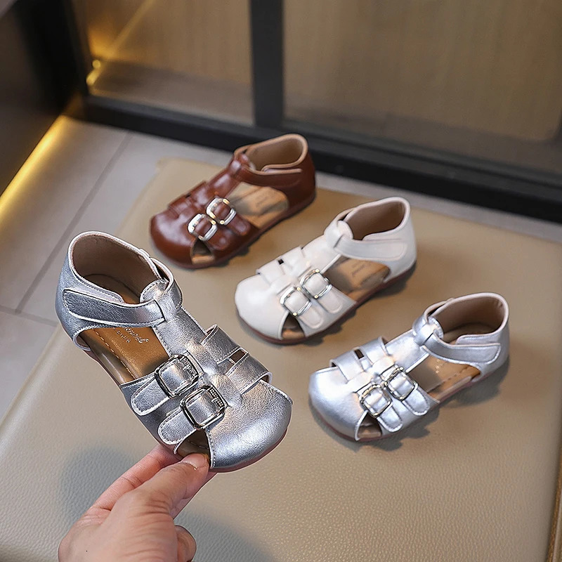 Toddler Sandals 2025 Summer Baby Beach Shoes born First Walkers Infant Sandals Baby Boy Girl Sport Close-toed Sandals 23-34 250403