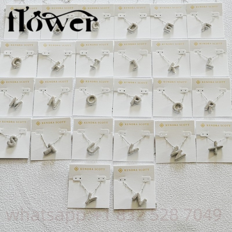 KS Jewelry A to T Alphabet Silver Pendant Necklaces Kendraly Necklace Jewelry Scotts Chain Elegance Oval Female Collar As Birthday Gift