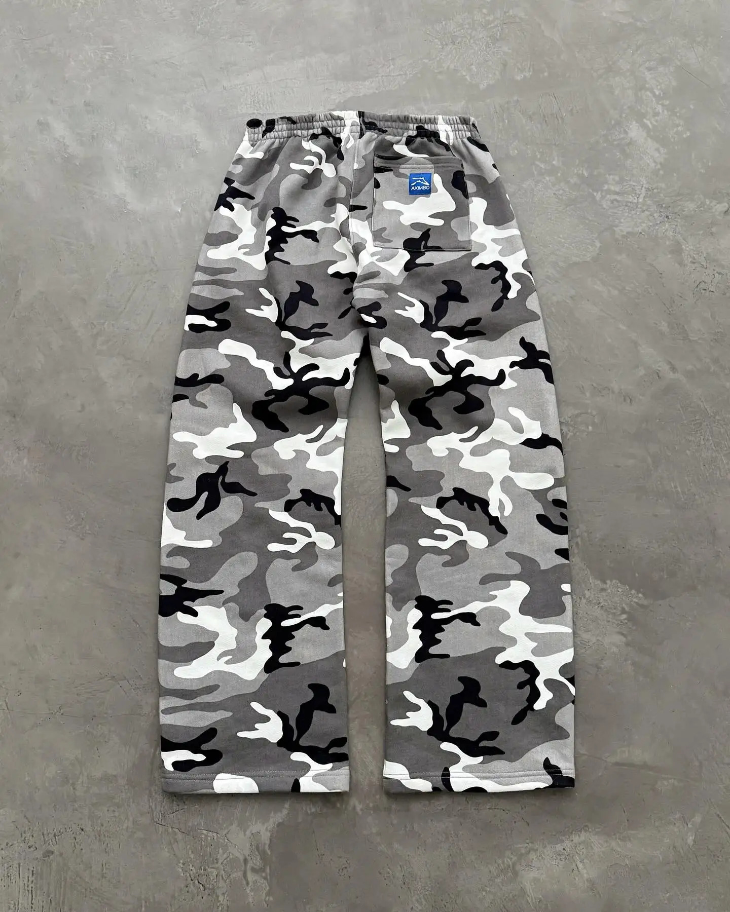 High Street Hip Hop Snow Camo Hoodie and Straight Leg Sweatpants Two Piece Set Y2k Retro Pullover Sweatshirt Streetwear Men 250403