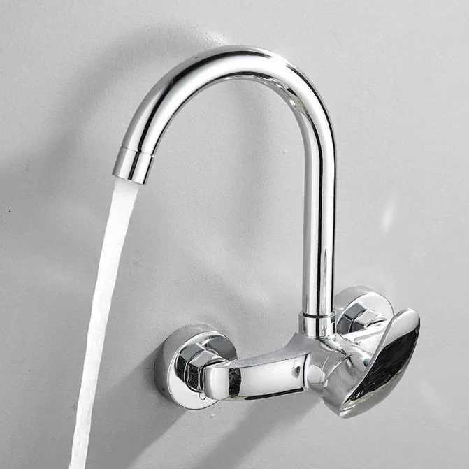 Wall Mounted Kitchen Faucets Hot and Cold Mixer Faucet Washbasin Sink Balcony Mixed Water Valve Bathro Faucets Single Handle Y251104