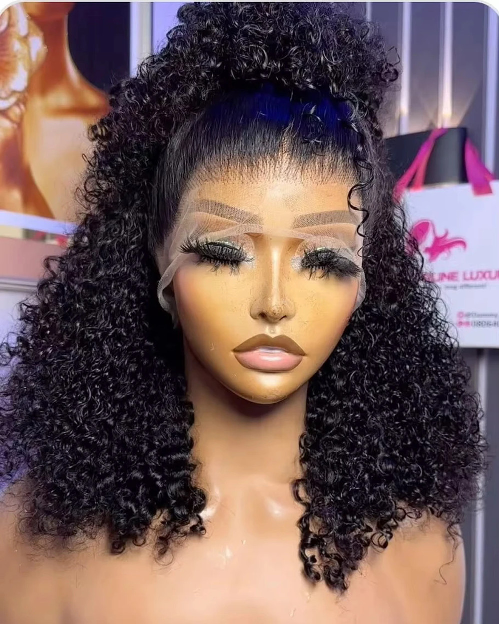 Short Bob Curly HD Lace Frontal Wigs Glueless Human Hair Afro water Curly 13x4 Lace Frontal full lace Hair Brazilian 5x5 Closure Wig 250% density