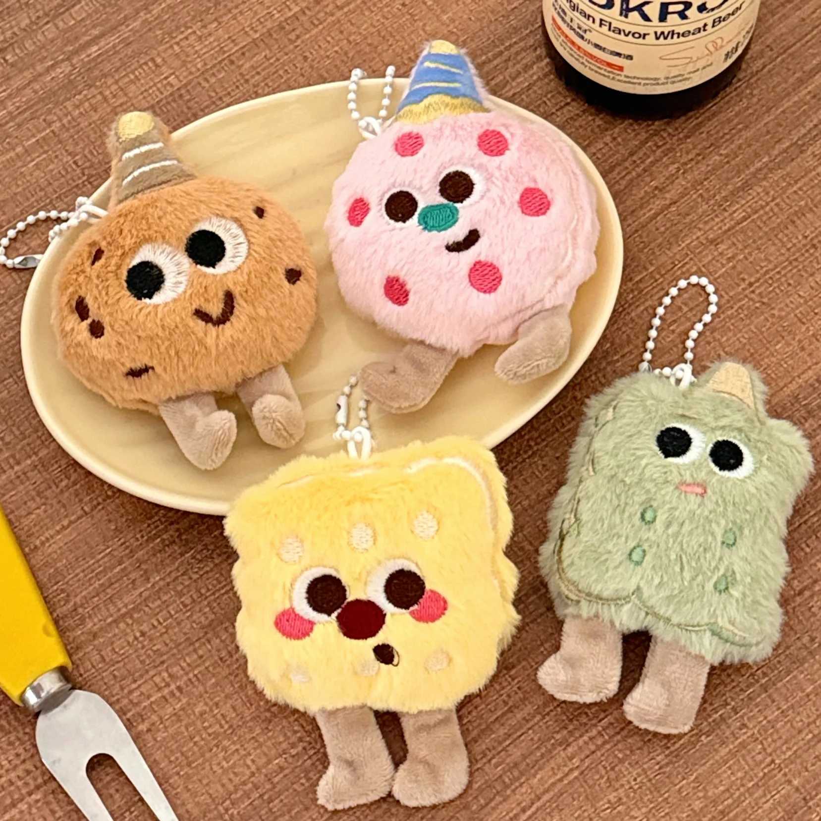 Creative Cookies Doll Pendant Food Plush Doll Pendant Versatile Decoration Pendant 2025 C251104