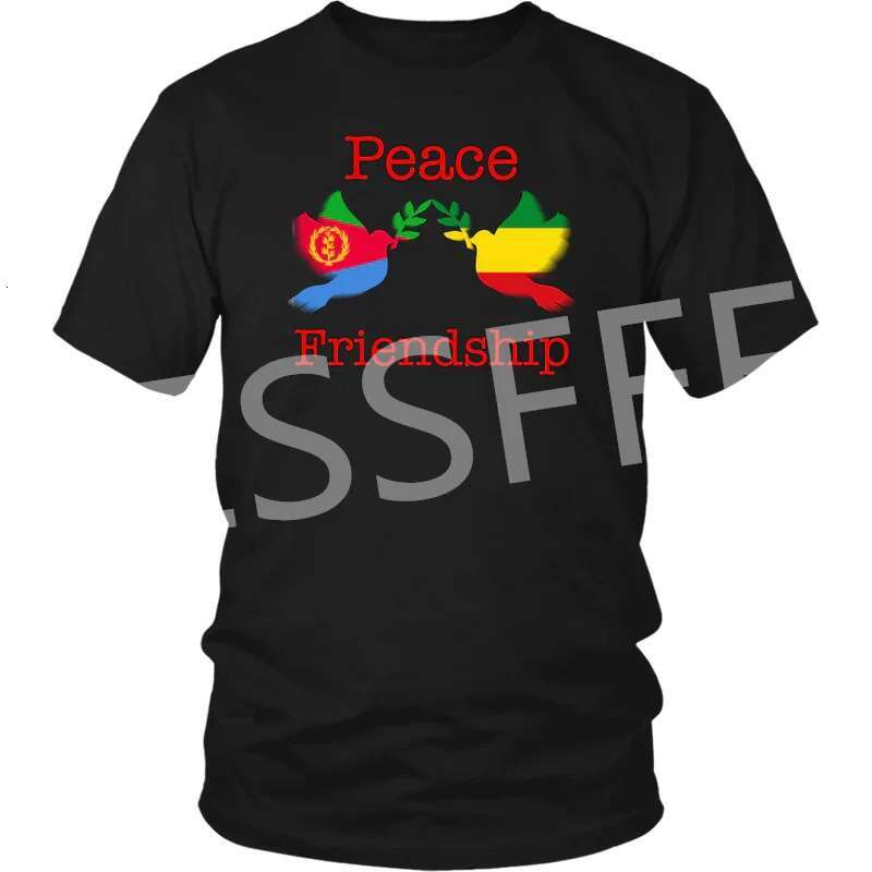 Custom Name Country Eritrea Ethia Flag Tribe Tattoo Retro 3DPrint Summer Haruku Casual Short Sleeves T-Shirts Streetwear N1