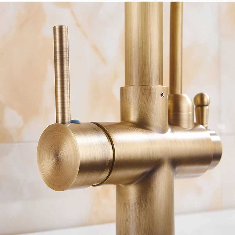 Antique Bronze Faucet Kitchen Pl Out Water ifier Sink Faucet 360 Rotate Hot Cold Drinking Water Filter Mixer Crane Vintage Y251104