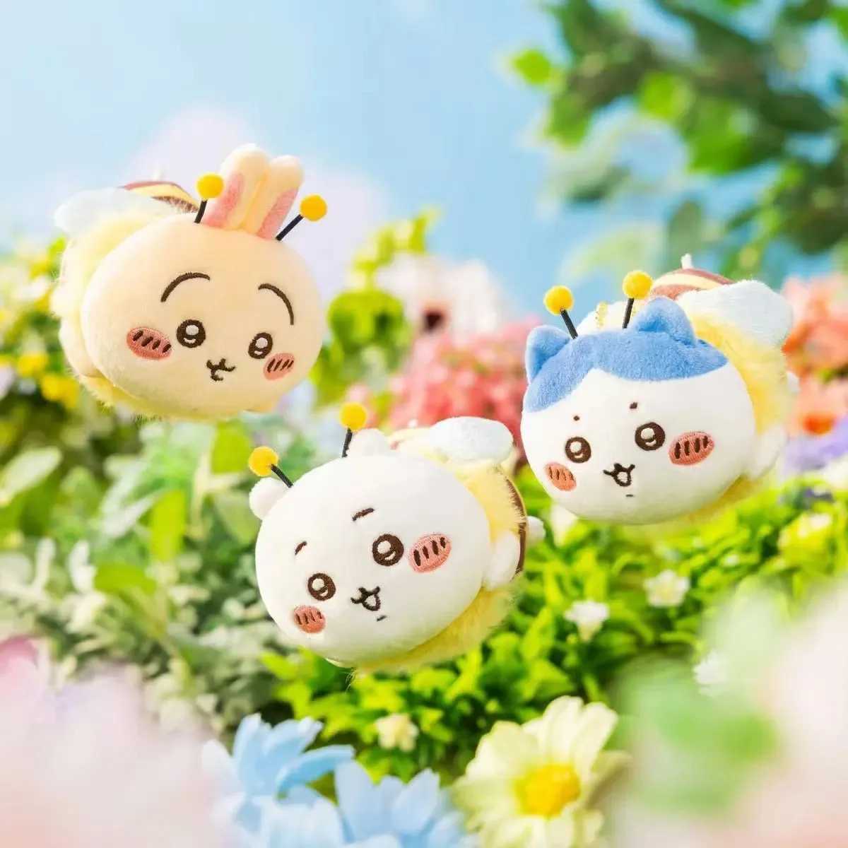 Chiikawa Bee Serie Plush Keychain Kawaii Bag Pendant Cute Hachiware USAGI Soft Stuff Accessories Birthday Gift for FansW251103