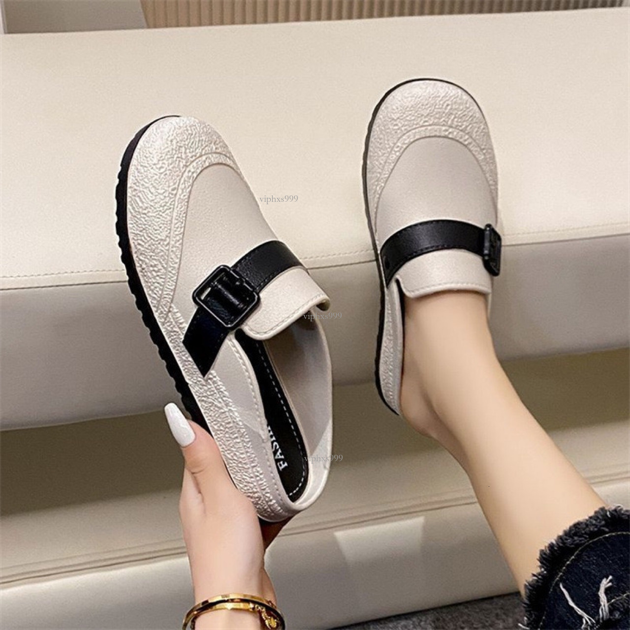 New Designer Sandals With Free Shipping Baotou Flat Half Slippers Wearing Summer Ins Trendy And Fashionable Casual Soft Soled Boken Sandals For Women 