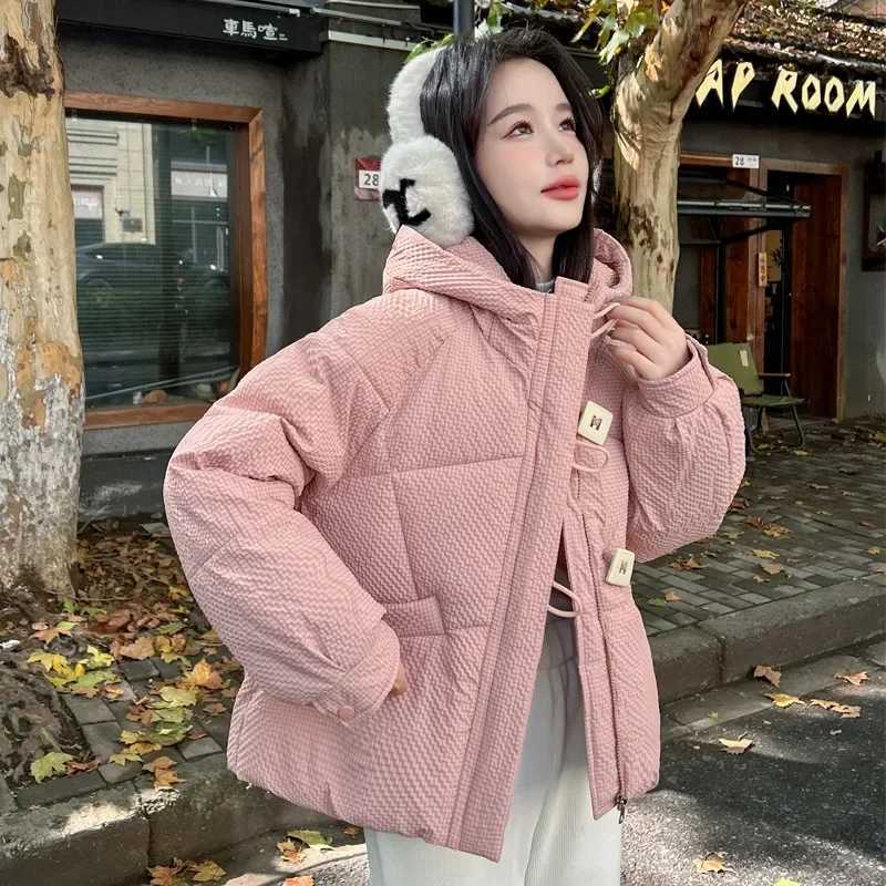 2025 New Fashion Women White Duck Down Jacket with Hood Autumn Winter Warm Over Size Casual Short Thick Outwear Female Coat J251104