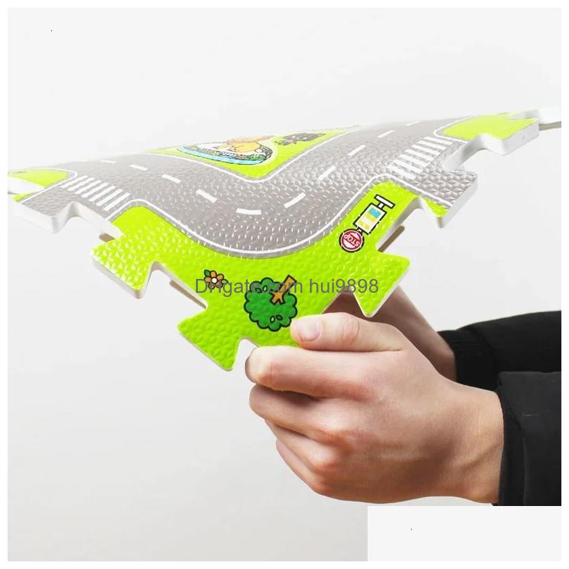 Baby Rugs Playmats Play Mat 9Pcslot Kids Carpet Playmat Children Rug Soft Floor Toys Road Traffic Home Decor Eva Foam Puzzles 24041 Dhcwv S25414