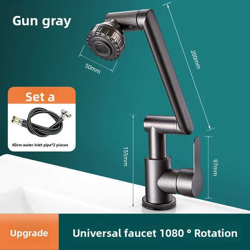 1080 Swivel Kitchen Sink Faucet Bathro Sink Faucet Basin Faucet Mtifunction Cold and Hot Water Tap Y251104