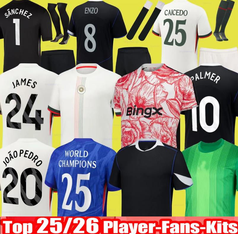 ENZO NETO DELAP 25 26 PALMER Jackson soccer jersey Disasi Fernandez Mudryk JAMES football shirt men kids sets 2025 Limited Edition Remembrance Pre Match Top Garnacho