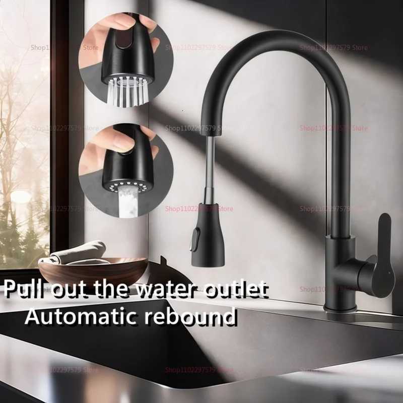 2025 NEW Stainless Steel Kitchen Faucet with Pldown Spray 360 Rotation Single Hole Sink Faucet Modern Easy to Clean for He Y251104