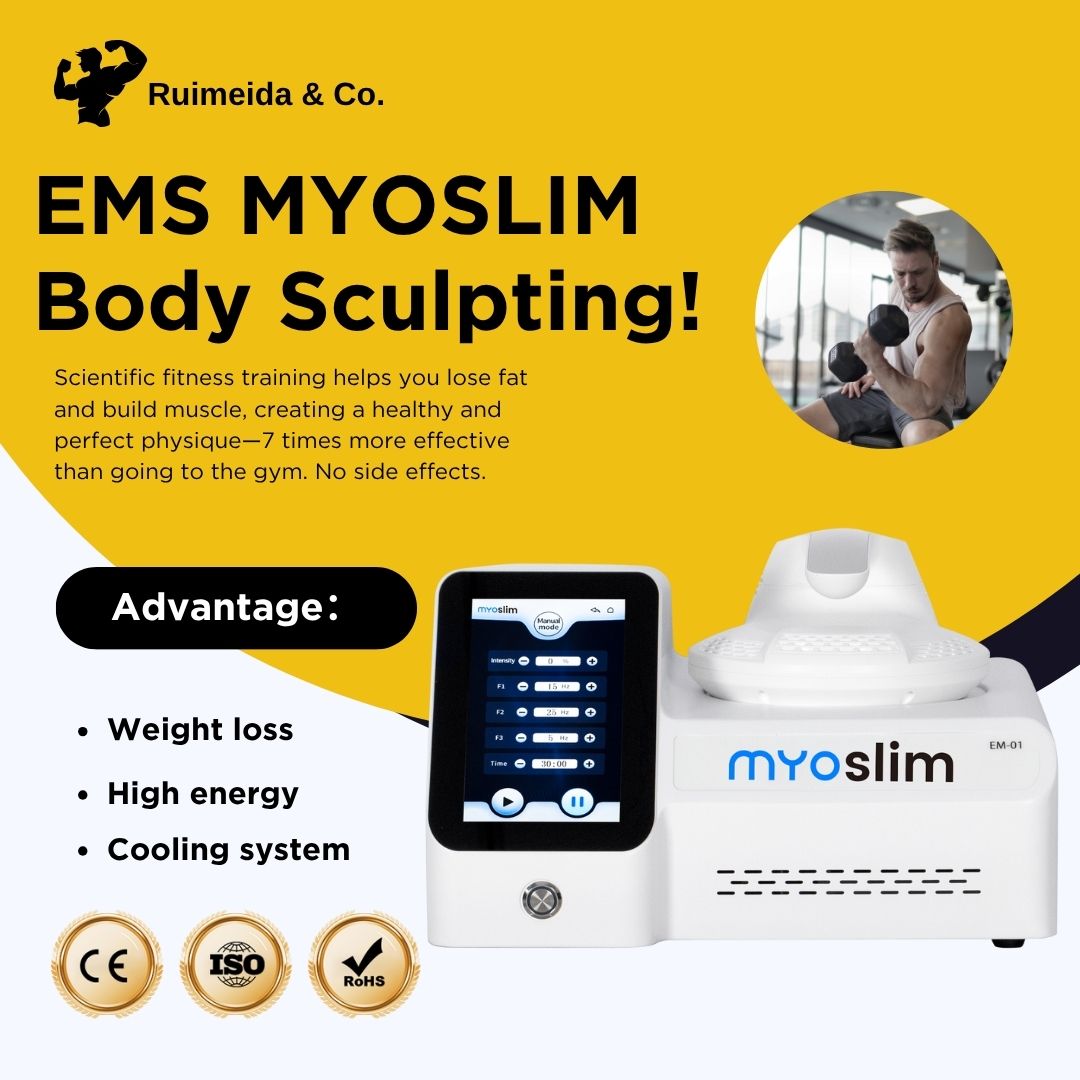 MYOSLIM Muscle Toning and Fat Burning Machine HI-emt RF Body Sculpting Equipment For Personal or Family Use Slimming Treatments