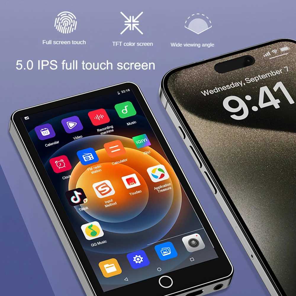 BT 5.0 Wifi MP4 player 4/5-inch touch with and WiFi MP3 music player with camera and built-in speaker supporting Android 8.1 Z250403