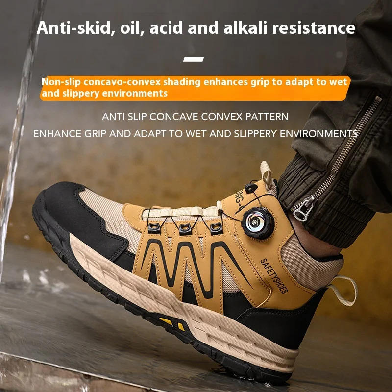 Safety Boots Men Work Indestructible Shoes Sneakers Steel Toe Protective Boots Antismash Antipuncture Work Tactical Boots 251030