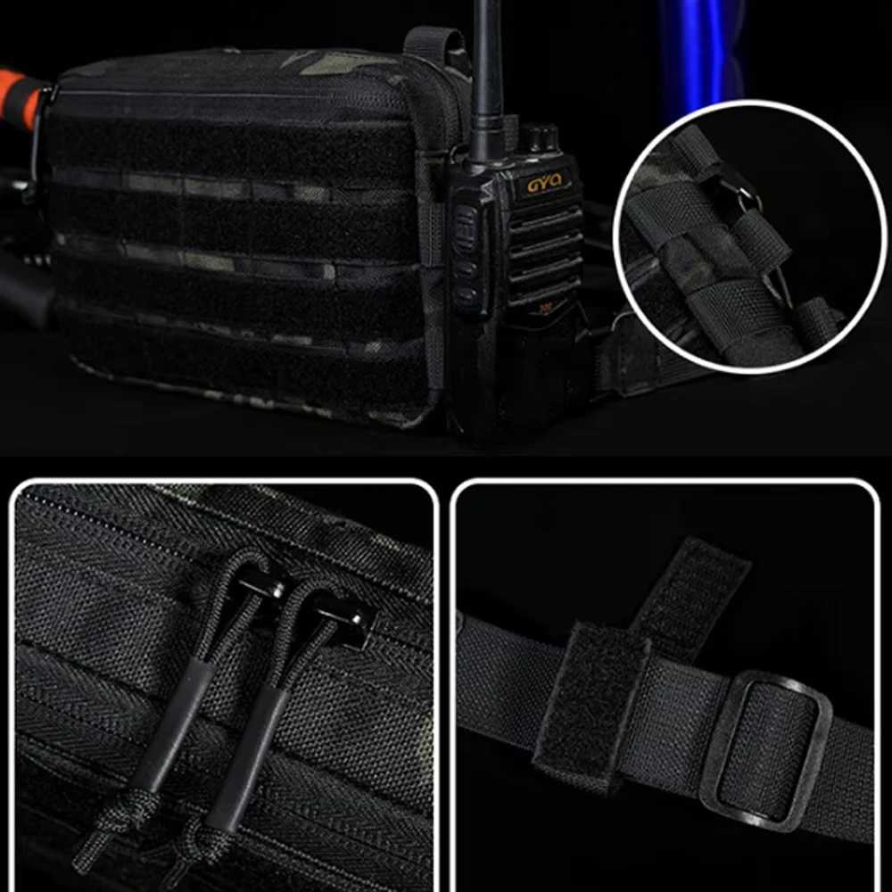 Tactical Vest Chest Bag CS Wargame Rig Airsoft Pouch Holster Molle Men Shoulder Camping Backpack1000D Hunting Fishing Pouch PackC250403