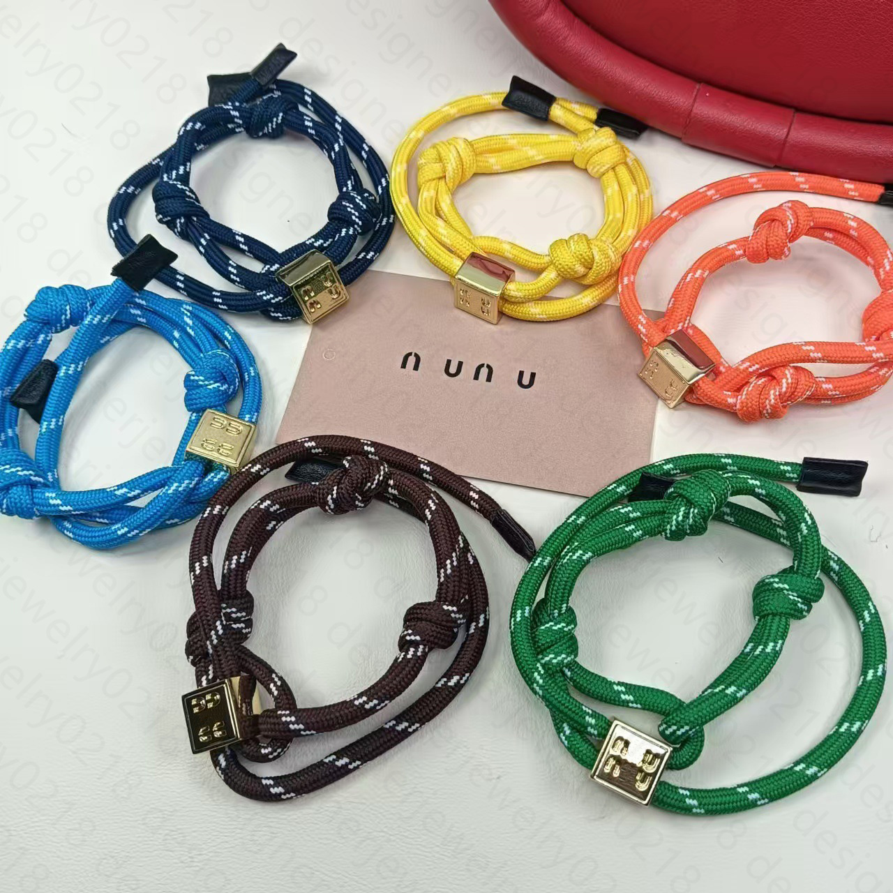 Designer bracelets handcuffs with colorful rope design stainless steel metal button bracelets adjustable hand chains jewelry for men and women couple gifts